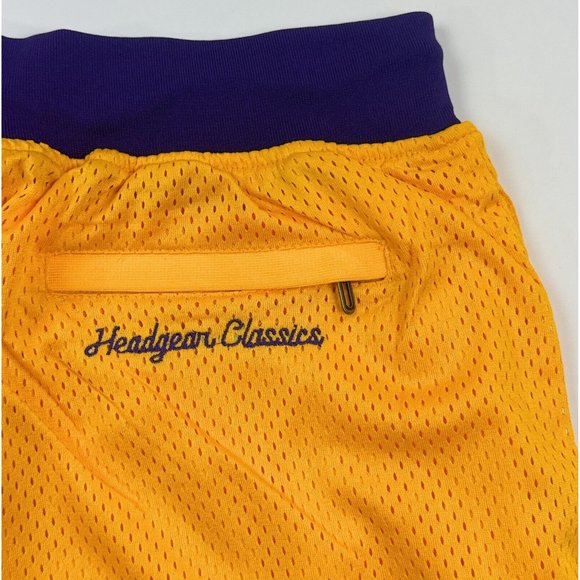 Crenshaw Mamba Nipsey Hussle Kobe Bryant Headgear Mens Large Yellow Shorts - Picture 10 of 11